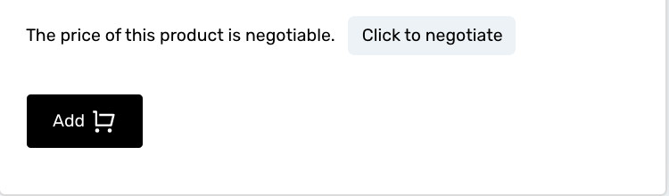 Screenshot of the Click to negotiate button